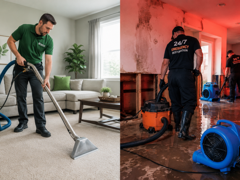 Carpet Cleaning vs. Water Damage Restoration: What’s the Difference (And Which Do You Need)?